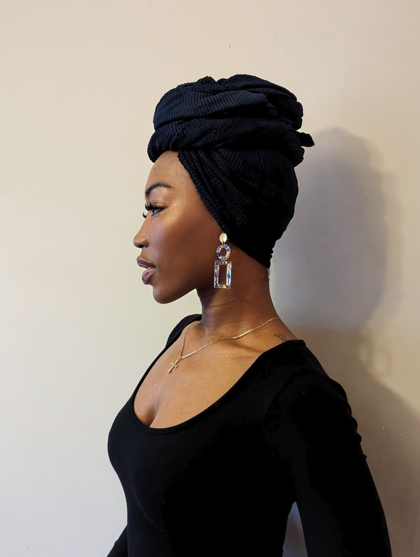 Navy Knit Head Wrap