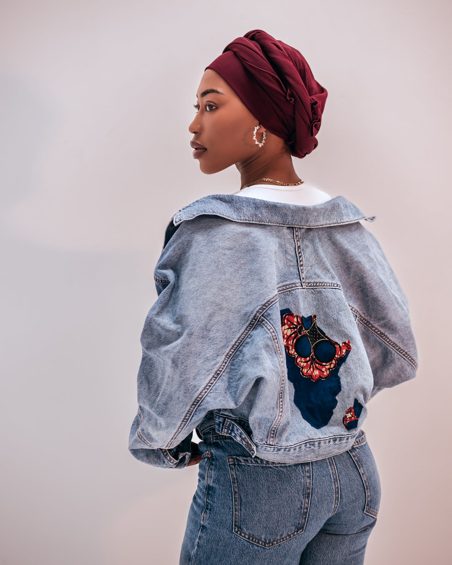 Refurbished Cropped Denim Jacket